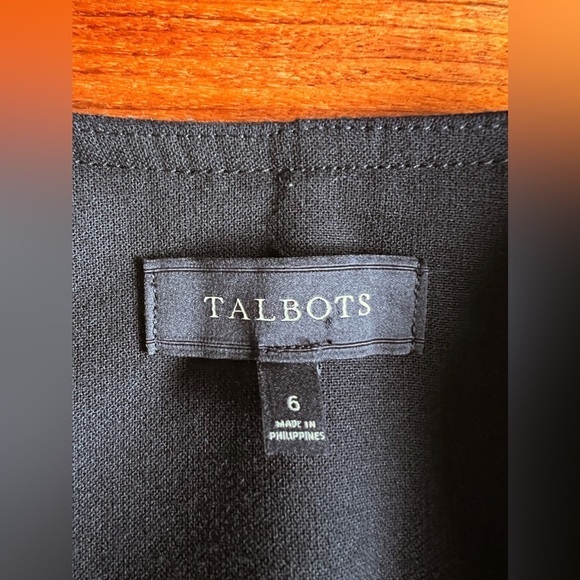 Talbots button front black mid weight coat size 6 - Picture 8 of 13